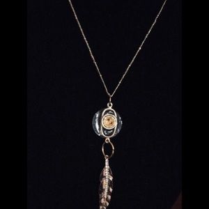 Colorless Tourmsline Stone with 18” Gold Chain